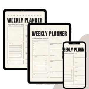 Weekly Planner  Digital Printable